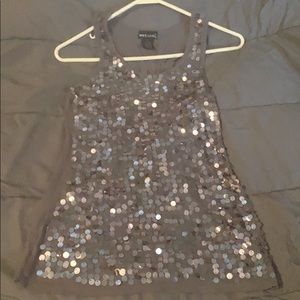 Sequin lose fitting tank